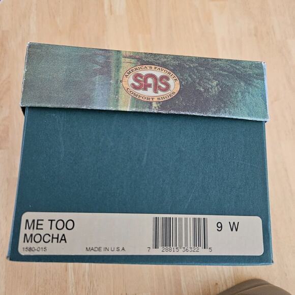 SAS Me Too -EZ Strap Walking Shoe -Mocha- sz 9W - missing insoles - Picture 2 of 11